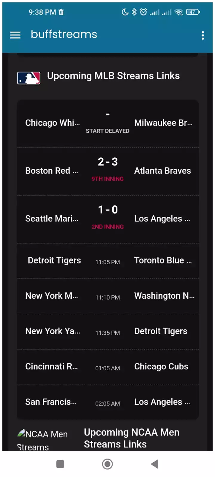 BuffStreams APP screenshot